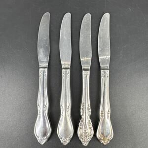 Vintage Stainless Oneida Various Patterns Baby Child Knife Lot of 4 Flatware